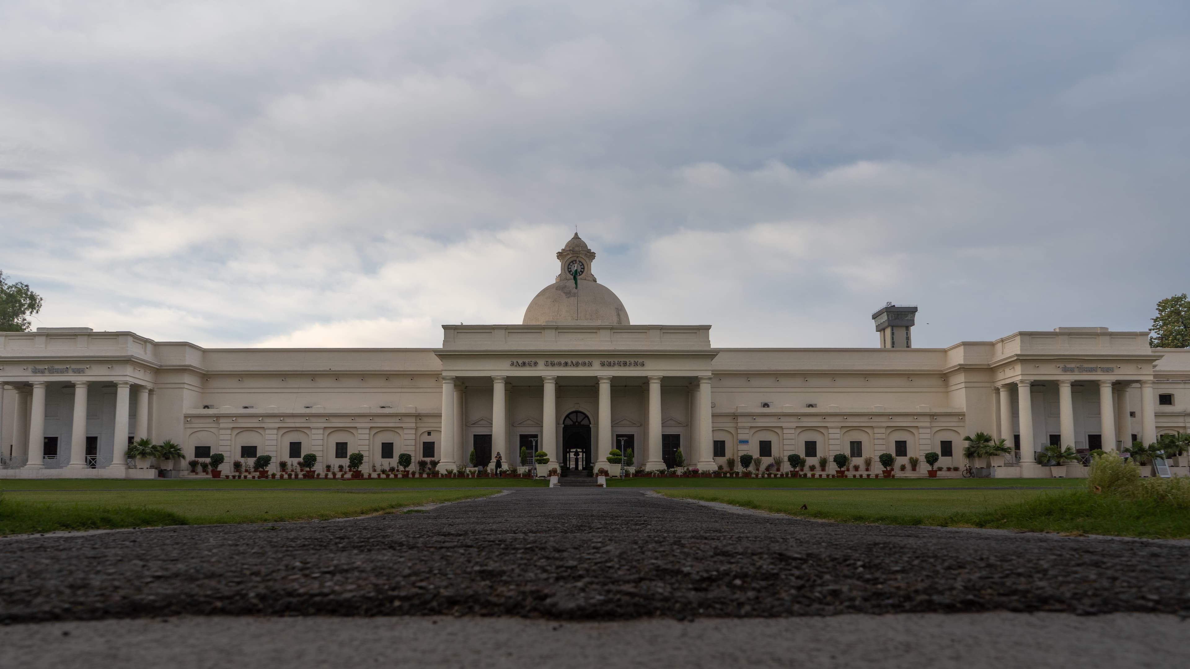 Main building of the Indian Institute of Technology Roorkee — the iconic white domed structure with a manicured lawn